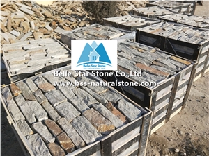 Rustic Grey Quartzite Thin Stone Veneer for Wall