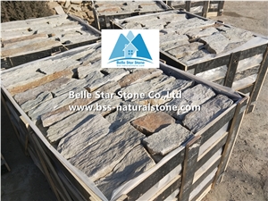 Rustic Grey Quartzite Thin Stone Veneer for Wall