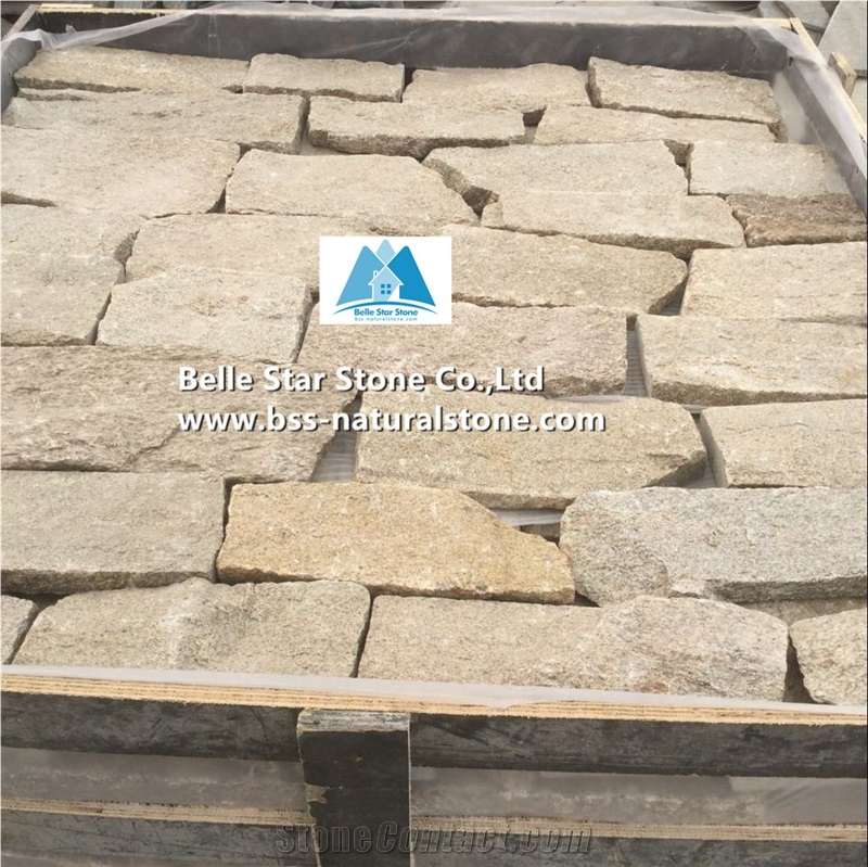 Sesame Yellow Granite Ashlar Natural Stone Veneer