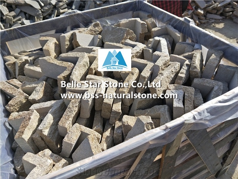 Sesame Yellow Granite Ashlar Thin Stone Veneer