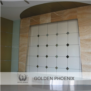 Polished Interior Veneer White Crystallized Panels