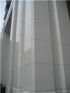 Polished White Nano Crystallized Exterior Stone