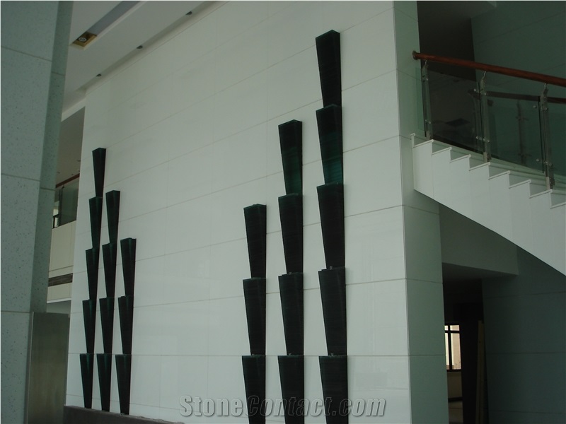 Pure White Glossy Nano Crystallized Glass Stone