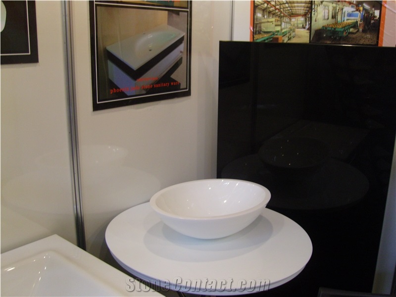 White Nano Crystallized Glass Stone for Sinks
