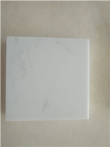 Carrara White Marble Look Engineered Quartz Sy10