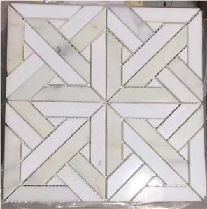 Crystal White+China Carrara Marble Mosaic