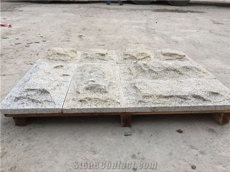 G682 Yellow Rustic Granite Mushroomed Cladding