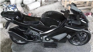 Shanxi Black Granite Motorbicycle Carving