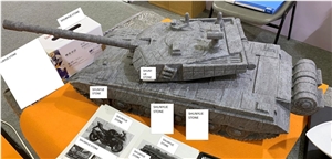 Syc02 India Blue Granite Tank Carving