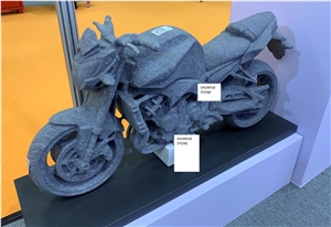 Syc08 India Blue Granite Motorbicycle Carving