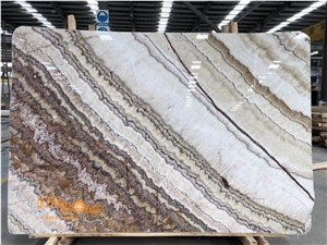 China Red Dragon Onyx Slab, Bookmatch,Background