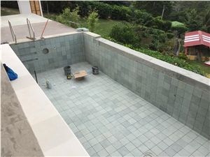 Bali Green Sukabumi Stone Quartzite Pool Coping