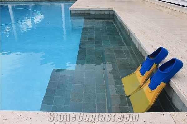 Bali Green Sukabumi Stone Quartzite Pool Coping