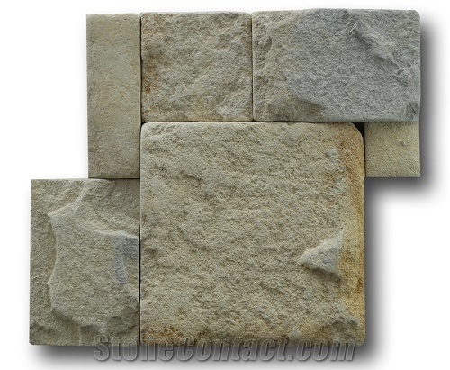 Beige Grey Limestone Stone Wall Cladding in Bali