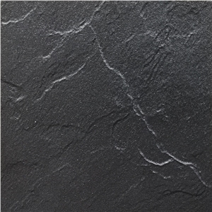 Absolute Black Slate Porcelain Tile