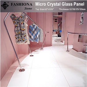 China White Artificial Marblemicro Crystal Glass Stone