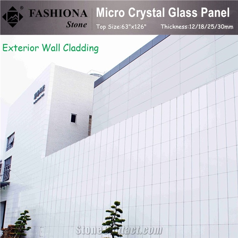 China White Nano Glass,Exterior Wall Cladding