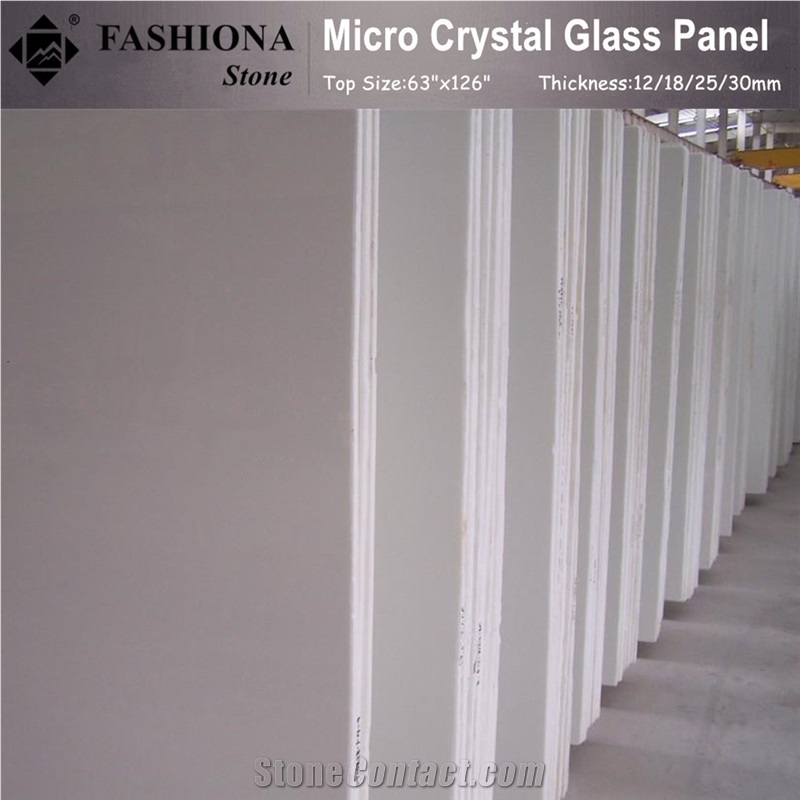 White Artificial Marble,Micro Crystal Glass Stone