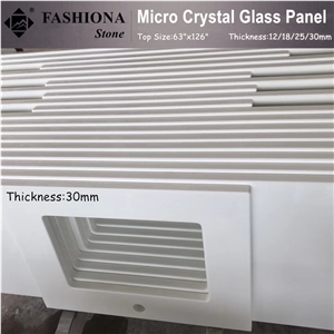 White Artificial Marble,Micro Crystal Glass Stone
