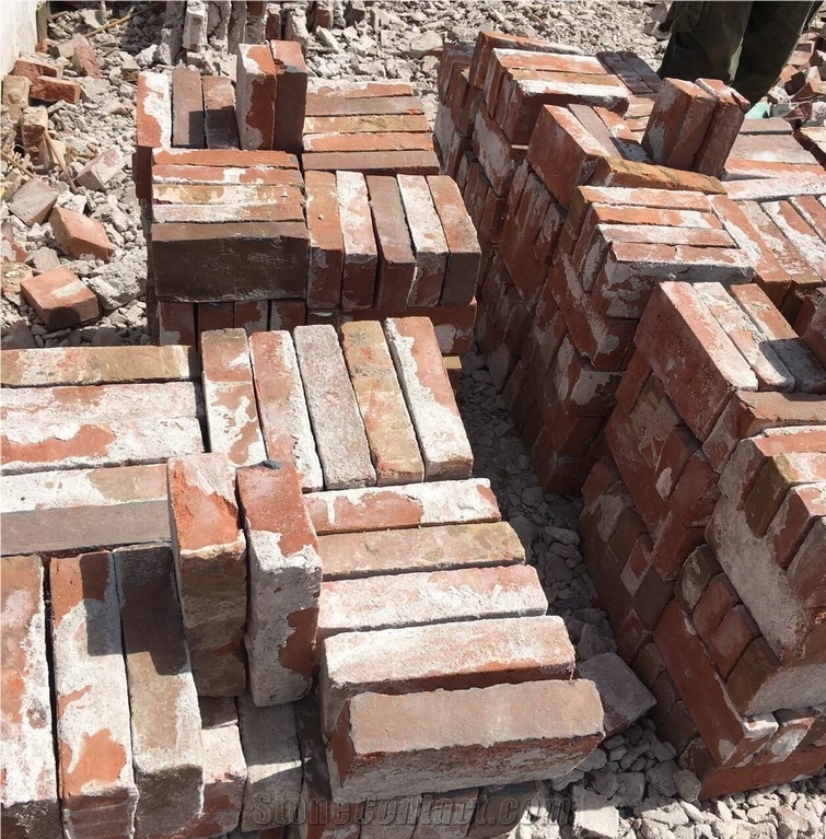 Gray Red Reclaimed Bricks Veneer , Decoration
