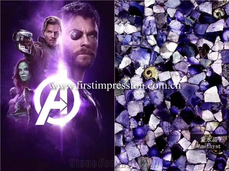 Amethyst Gemstone Slabs&Tiles/Semiprecious Stone