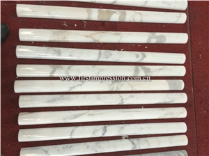High Quality Calacatta White Marble Stone Column