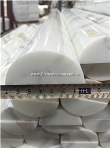 High Quality Calacatta White Marble Stone Column