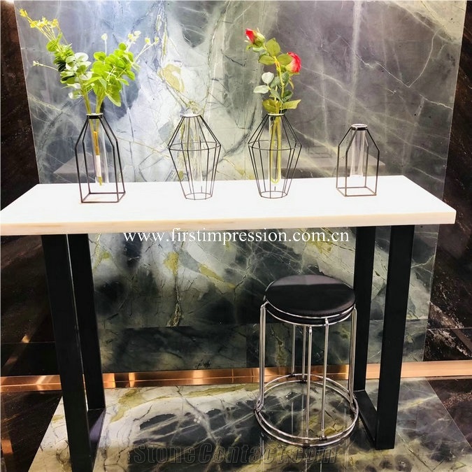 Hot Sale Peakcock Verde Green Marble Slabs&Tiles