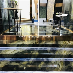 Hot Sale Peakcock Verde Green Marble Slabs&Tiles