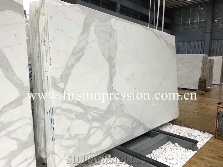 Italy Calacatta White Marble Slabs&Tiles