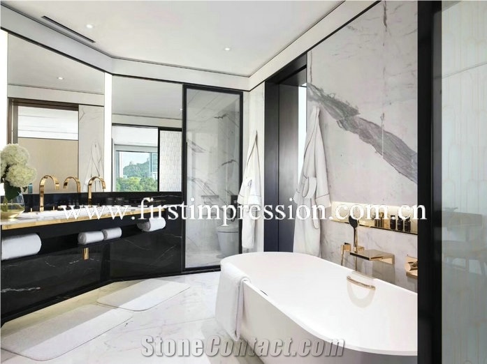 Italy Calacatta White Marble Slabs&Tiles