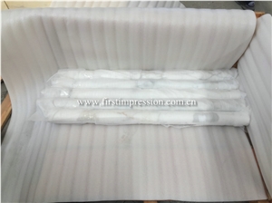 Made in China Calacatta White Marble Stone Column