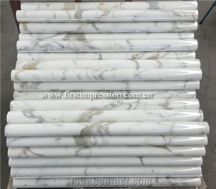 Roman Columns/Calacatta Gold Marble Column Molding