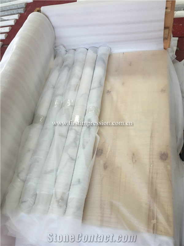 Roman Columns/Calacatta Gold Marble Column Molding