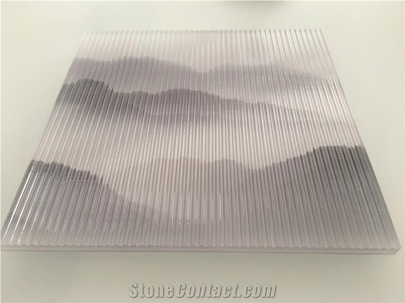 Decorated Translucent Acrylic Landscape Sheet