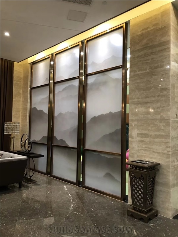 Decorated Translucent Acrylic Landscape Sheet
