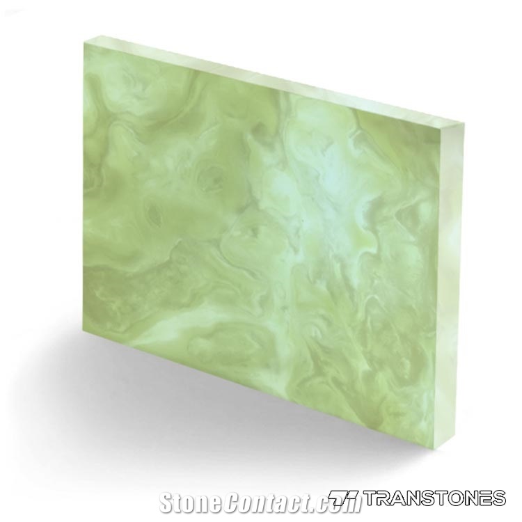 Green Artificial Alabaster Stone Panels Faux Stone