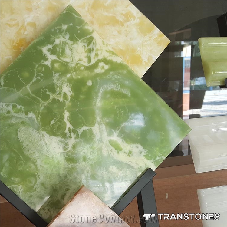 Green Artificial Alabaster Stone Panels Faux Stone