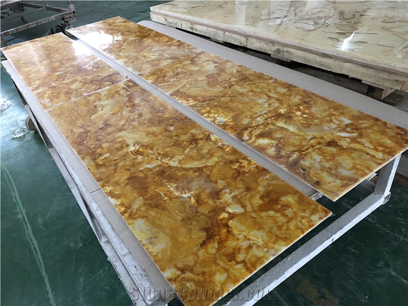 Hot Sale Translucent Yellow Onyx Stone Sheet