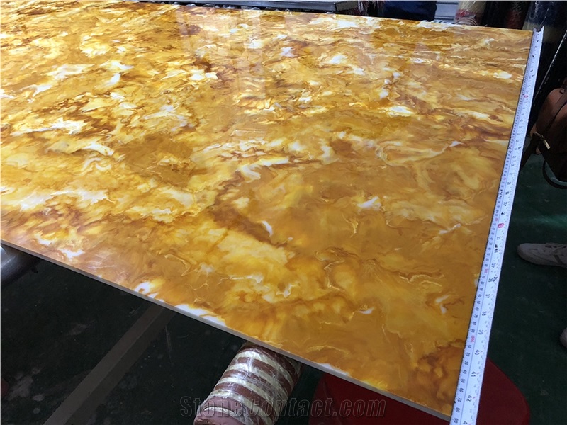 Hot Sale Translucent Yellow Onyx Stone Sheet