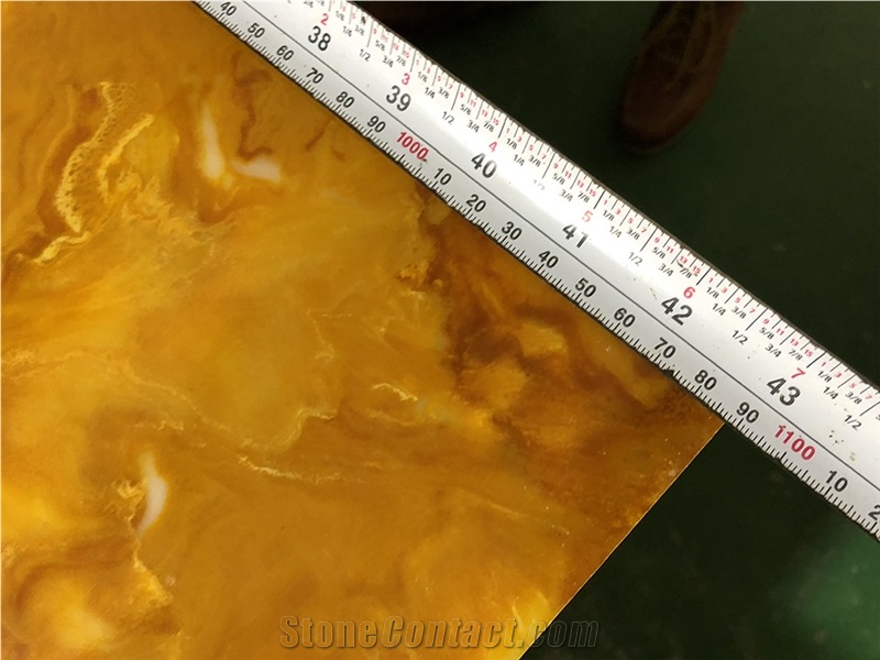 Hot Sale Translucent Yellow Onyx Stone Sheet