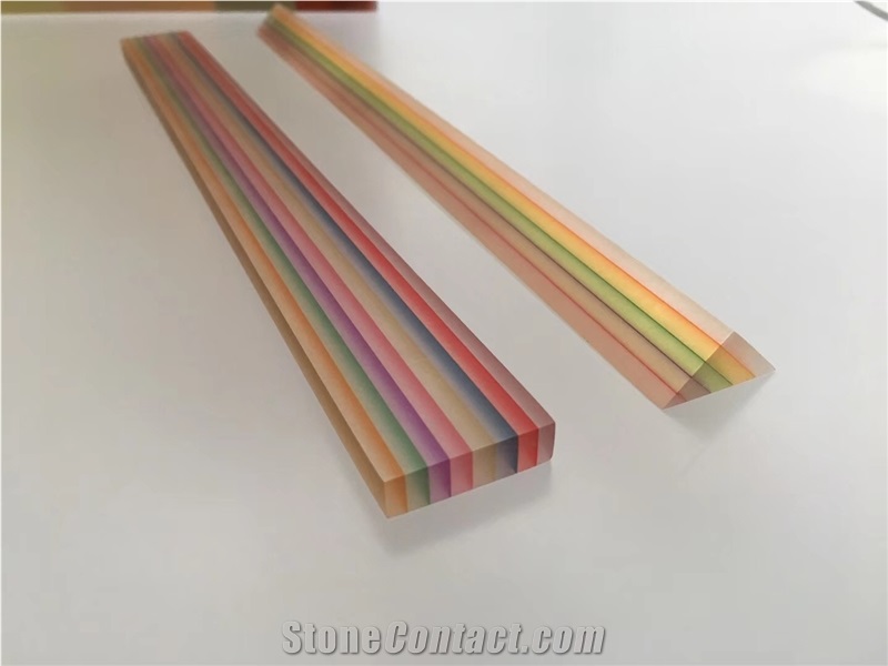 Multicolor High Transparent Faux Acrylic Tile