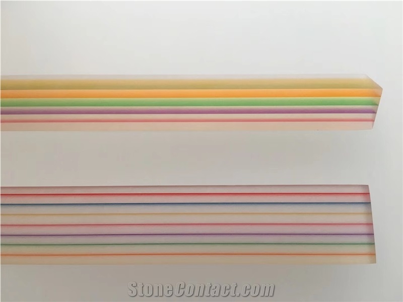 Multicolor High Transparent Faux Acrylic Tile