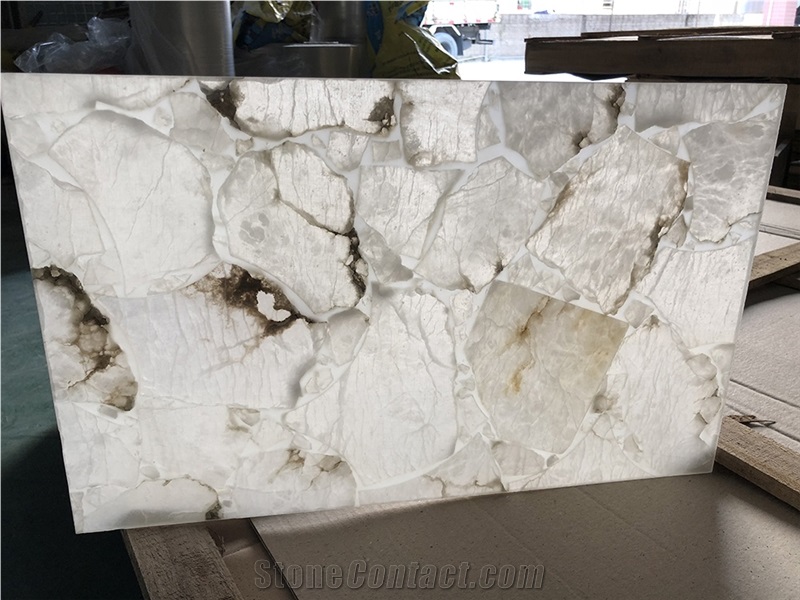 Translucent Faux Polished Onyx Building Stone