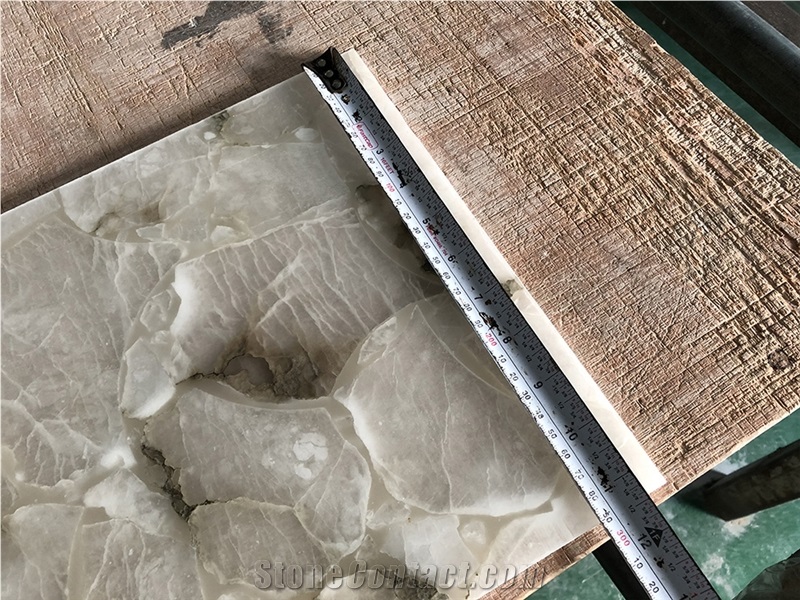 Translucent Faux Polished Onyx Building Stone