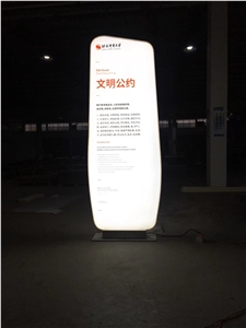 Translucent White Acrylic Led Lighting Feature