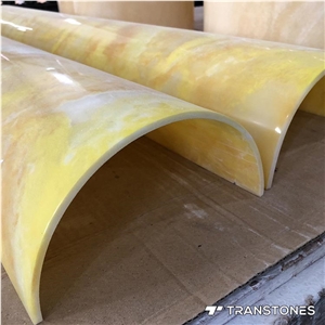 Yellow Onyx Interior Artificial Marble Column