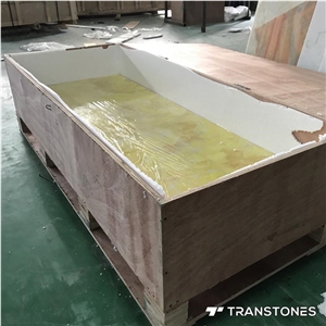 Yellow Onyx Interior Artificial Marble Column