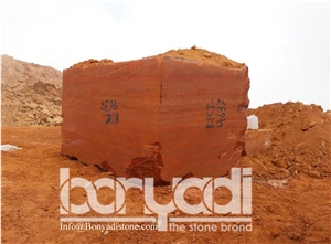 Iran Red Travertine Block