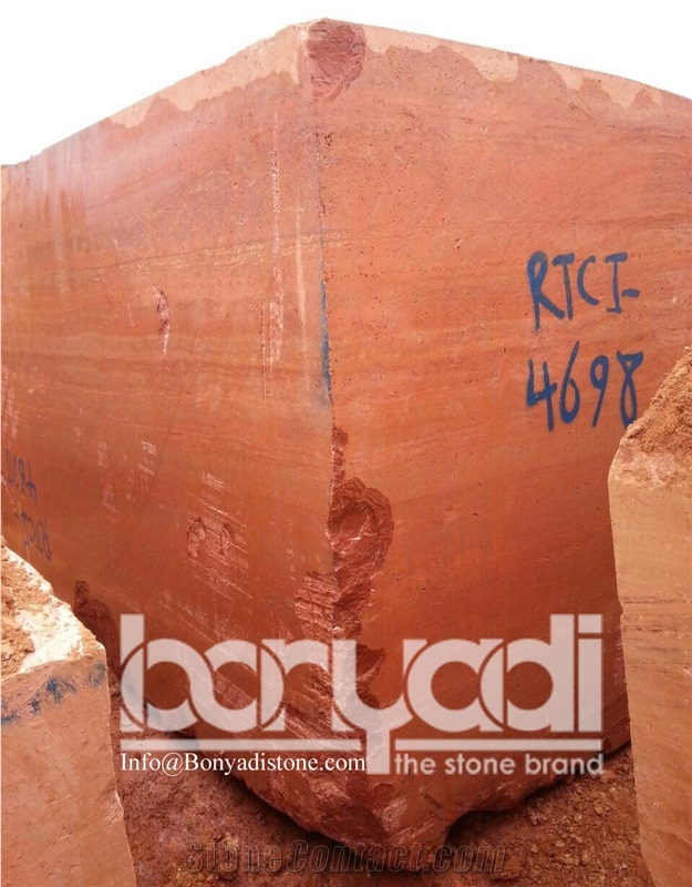 Iran Red Travertine Block